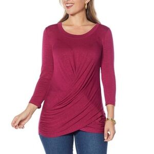 Skinnygirl Hannah‎ Draped Front Top XL NWT